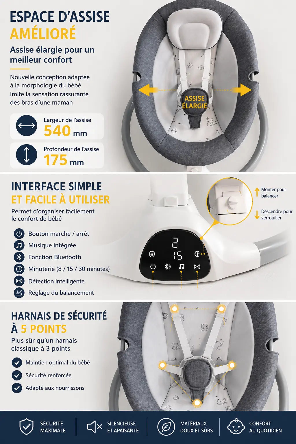 Berceau électrique NOVEA Baby Nours