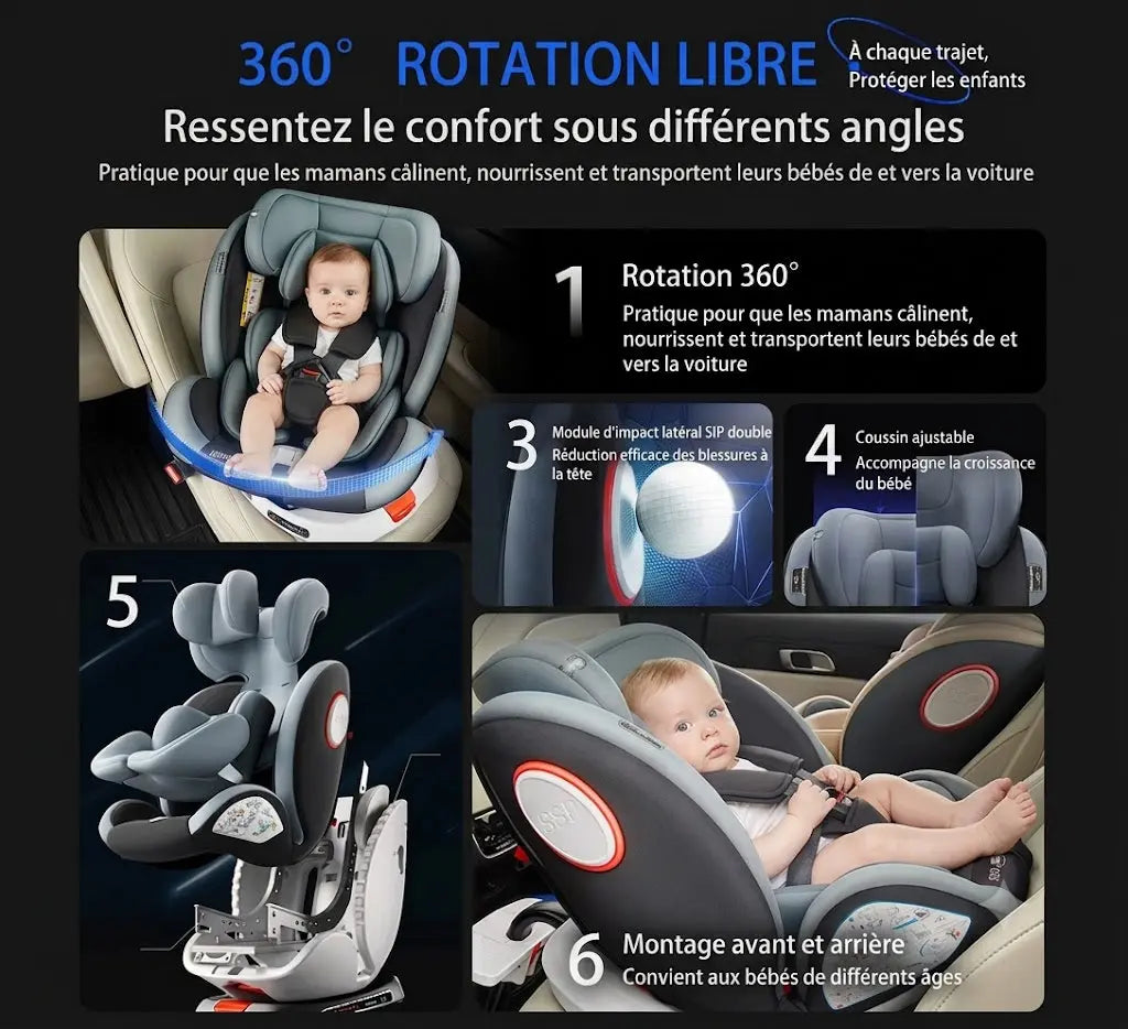 Siège Auto ISOFIX 360 Baby Nours